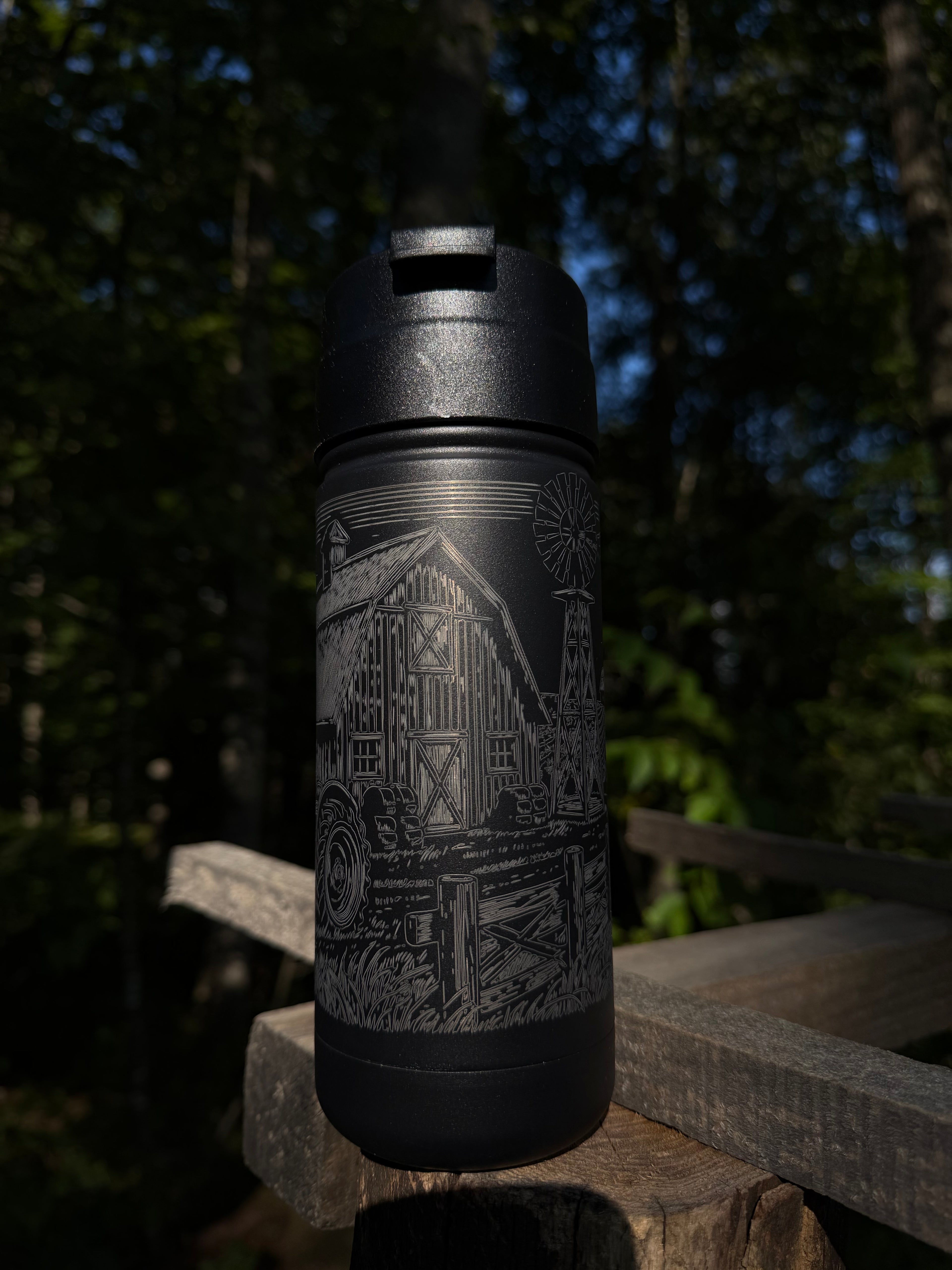 Rustic Farm 18oz Stainless Steel Tumbler