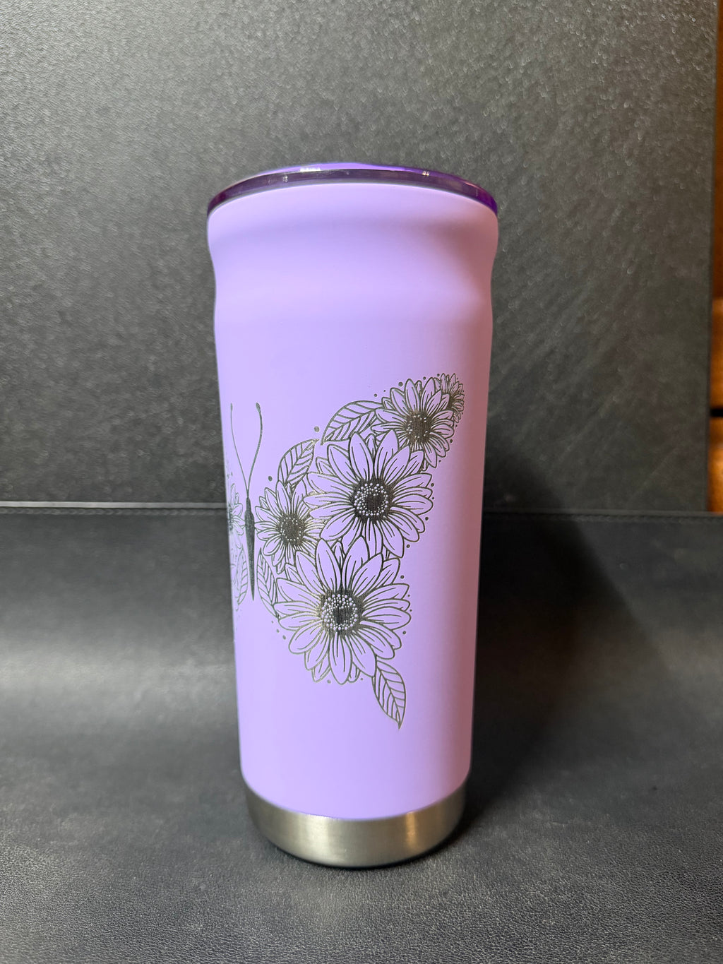 Sunflower Butterfly 20oz Stainless Stell Tumbler